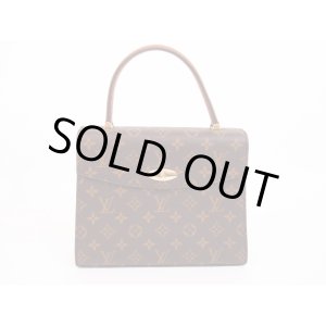 Photo: LOUIS VUITTON Monogram Leather Brown Hand Bag Purse Malesherbes #4937