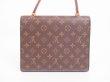 Photo2: LOUIS VUITTON Monogram Leather Brown Hand Bag Purse Malesherbes #4937