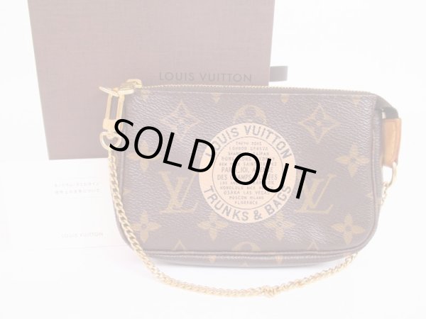 Photo1: LOUIS VUITTON Monogram Leather Brown T&B Accessories Chain Pouch #4943