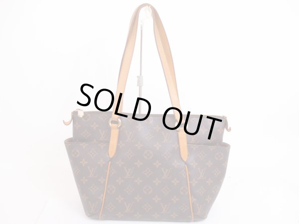 Photo1: LOUIS VUITTON Monogram Brown Leather Shoppers Bag Purse Totally PM #4950