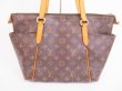 Photo2: LOUIS VUITTON Monogram Brown Leather Shoppers Bag Purse Totally PM #4950