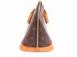 Photo3: LOUIS VUITTON Monogram Leather Brown Hand Bag Purse Alma #4956