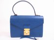 Photo1: LOUIS VUITTON Epi Leather Blue Hand Bag Purse Concorde #4962