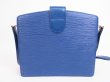 Photo2: LOUIS VUITTON Epi Leather Blue Messenger&Cross-body Bag Capucines #4975