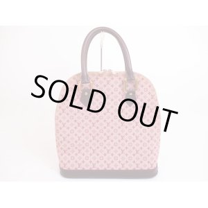 Photo: LOUIS VUITTON Monogram Mini Canvas Red Hand Bag Purse Alma Haut #4976