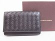 Photo1: BOTTEGA VENETA Intrecciato Black Leather Business Card Case #4987