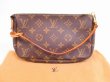 Photo1: LOUIS VUITTON Monogram Leather Brown Accessories Pouch Pochette #4988