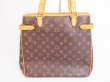 Photo2: LOUIS VUITTON Monogram Leather Brown Tote Bag Batignolles Vertical #4989