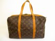 Photo2: LOUIS VUITTON Monogram Leather Brown Duffle&Gym Bag Sac Souple 35 #4991