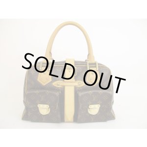 Photo: LOUIS VUITTON Monogram Leather Brown Hand Bag Purse Manhattan GM #5003