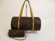 Photo1: LOUIS VUITTON Monogram Leather Brown Hand Bag Papillon 30 w/Pouch #5005