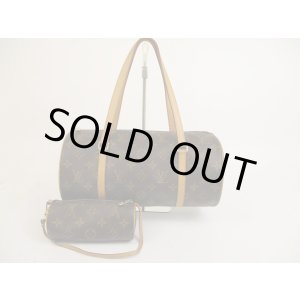 Photo: LOUIS VUITTON Monogram Leather Brown Hand Bag Papillon 30 w/Pouch #5005