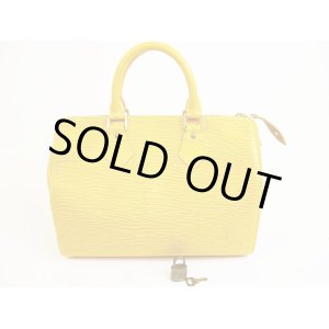 Photo: LOUIS VUITTON Epi Leather Yellow Hand Bag Purse Speedy25 #5012