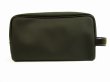 Photo1: LOUIS VUITTON Taiga Canvas&Leather Black&Green Hand Bag Pouch Palana #5028