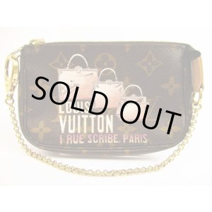Photo: LOUIS VUITTON Monogram Leather Brown Mini Accessories Chain Pouch #5029