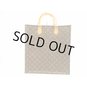 Photo: LOUIS VUITTON Monogram Leather Brown Hand Bag Tote Bag Sac Plat #5034