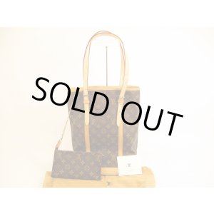 Photo: LOUIS VUITTON Monogram Leather Brown Tote Bag Bucket GM w/Pouch #5037