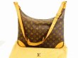 Photo1: LOUIS VUITTON Monogram Leather Brown Shoulder Bag Purse Boulogne 35 #5040