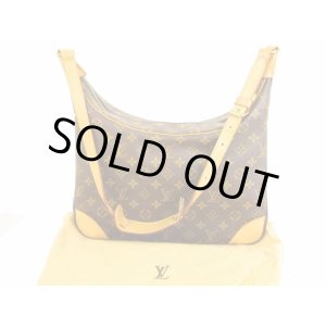 Photo: LOUIS VUITTON Monogram Leather Brown Shoulder Bag Purse Boulogne 35 #5040