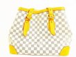 Photo2: LOUIS VUITTON Azur Leather White Tote&Shoppers Bag Hampstead MM #5041