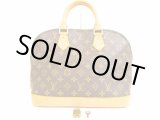 Photo: LOUIS VUITTON Monogram Leather Brown Hand Bag Purse Alma #5046