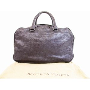 Photo: BOTTEGA VENETA Goat Leather Metallic Gray Hand Bag Mini Boston Bag #5061