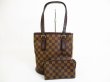 Photo1: LOUIS VUITTON Damier Leather Brown Tote&Shoppers Marais w/Pouch #5064