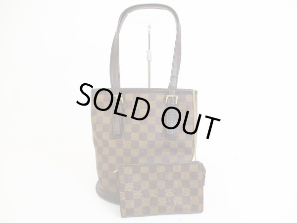 Photo1: LOUIS VUITTON Damier Leather Brown Tote&Shoppers Marais w/Pouch #5064