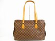 Photo1: LOUIS VUITTON Damier Leather Brown Tote Bag Columbine 100th Limited #5072