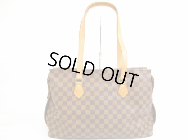 Photo1: LOUIS VUITTON Damier Leather Brown Tote Bag Columbine 100th Limited #5072