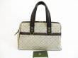 Photo1: LOUIS VUITTON Monogram Mini Canvas Khaki Hand Bag Purse Josephine GM #5076