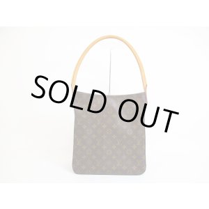 Photo: LOUIS VUITTON Monogram Leather Brown Shoulder Bag Purse Looping GM #50７8