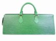 Photo2: LOUIS VUITTON Epi Leather Green Hand Bag Purse Sac Triangle #5080