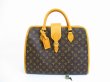 Photo1: LOUIS VUITTON Monogram Leather Brown Briefcase Hand Bag Rivoli #5081