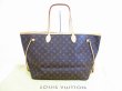 Photo1: LOUIS VUITTON Monogram Leather Brown Tote&Shoppers Bag Neverfull GM #5087