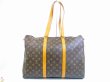 Photo1: LOUIS VUITTON Monogram Leather Brown Tote&Shppers Bag Flanerie 45 #5088