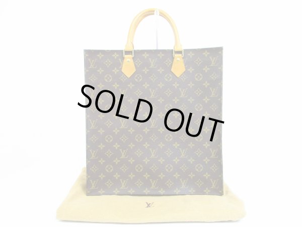 Photo1: LOUIS VUITTON Monogram Leather Brown Hand Bag Tote Bag Sac Plat #5089