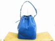 Photo1: LOUIS VUITTON Epi Leather Blue Shoulder Bag Purse Noe #5090