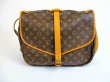 Photo2: LOUIS VUITTON Monogram Leather Brown Cross-body Bag Purse Saumur 35 #5100