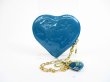 Photo2: LOUIS VUITTON Vernis Patent Leather Blue Heart Coin Case Purse #5102