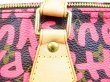 Photo11: LOUIS VUITTON Monogram Leather Graffiti Pink Hand Bag Purse Speedy30 #5115