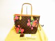 Photo1: LOUIS VUITTON Leather Brown Limited Tote Bag Purse Neverfull MM Rose #5116