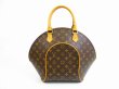 Photo2: LOUIS VUITTON Monogram Leather Brown Hand Bag Purse Ellipse MM #5128