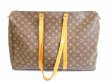 Photo1: LOUIS VUITTON Monogram Leather Brown Tote&Shopers Bag Flanerie 50 #5129