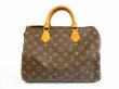 Photo1: LOUIS VUITTON Vintage Monogram Leather Brown Hand Bag Purse Speedy30 #5131