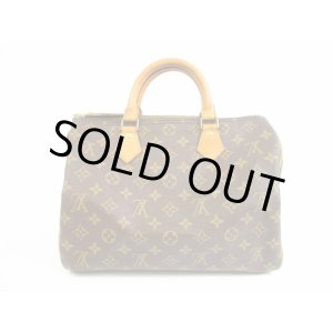 Photo: LOUIS VUITTON Vintage Monogram Leather Brown Hand Bag Purse Speedy30 #5131