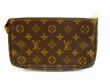 Photo2: LOUIS VUITTON Monogram Leather Brown Murakami Cherry Accessories Pouch #5133