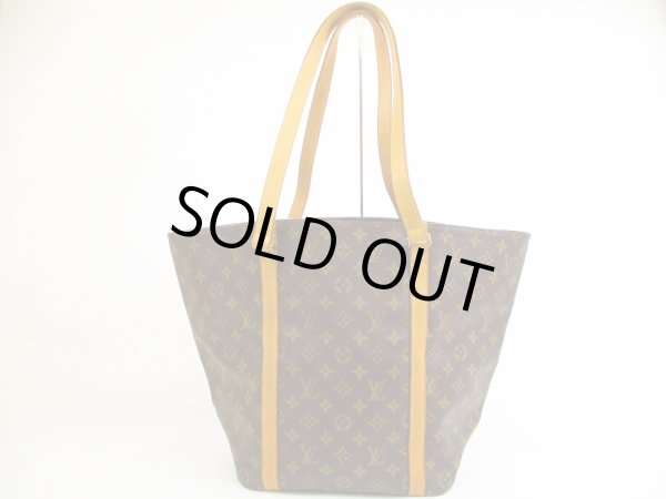 Photo1: LOUIS VUITTON Monogram Leather Brown Tote&Shoppers Bag Sac Shopping #5136