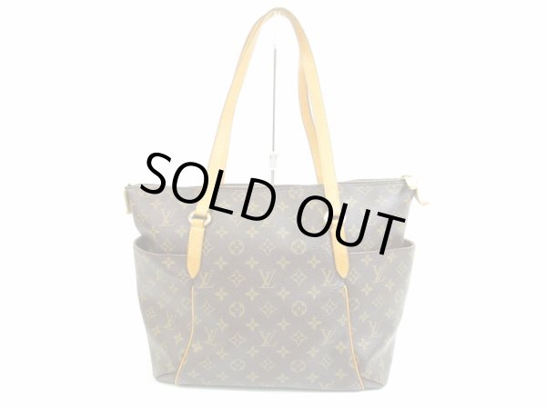 Photo1: LOUIS VUITTON Monogram Leather Brown Tote&Shoppers Bag Totally MM #5139