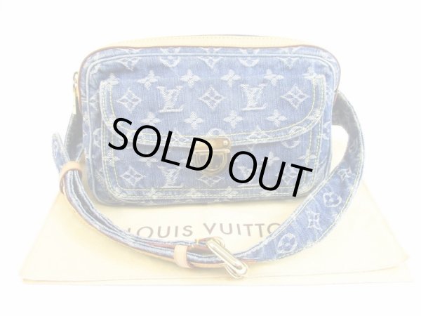 Photo1: LOUIS VUITTON Monogram Denim Blue Fanny&Waist Packs Bum Bag #5140